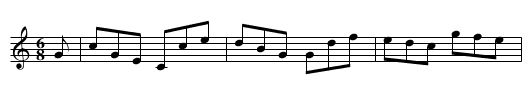 His Dudeen - staff notation