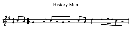 History Man - staff notation