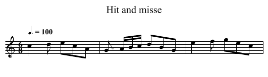Hit and misse - staff notation