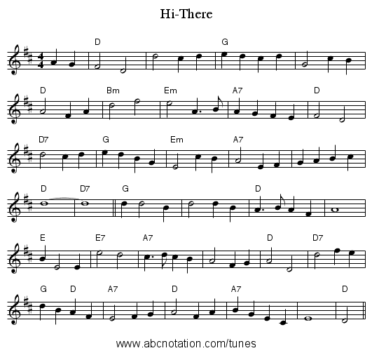 Hi-There - staff notation