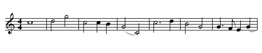 Hitotsu - staff notation