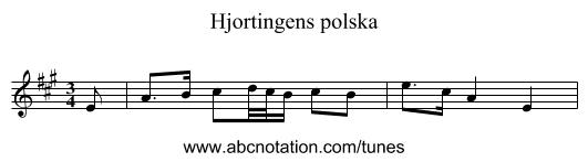 Hjortingens polska - staff notation