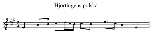 Hjortingens polska - staff notation