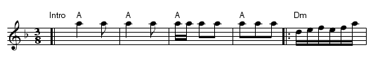Hlopski Oberek - staff notation