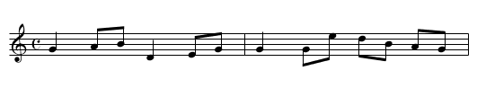 Ho ro an clò dubh - staff notation
