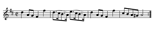 Hob and his Nob - staff notation