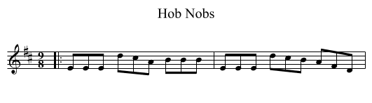 Hob Nobs - staff notation