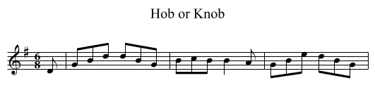 Hob or Knob - staff notation