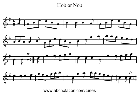 Hob or Nob - staff notation