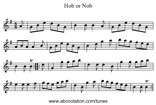 Hob or Nob - staff notation