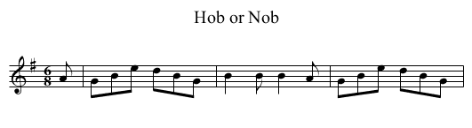Hob or Nob - staff notation