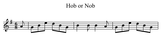 Hob or Nob - staff notation