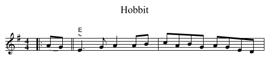 Hobbit - staff notation