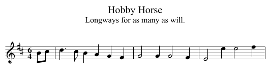 Hobby Horse - staff notation
