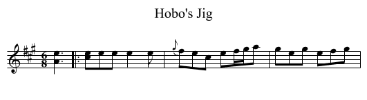 Hobo's Jig - staff notation