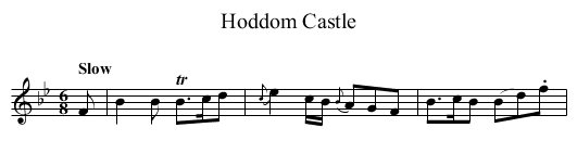 Hoddom Castle - staff notation