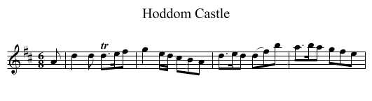 Hoddom Castle - staff notation
