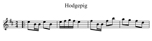 Hodgepig - staff notation