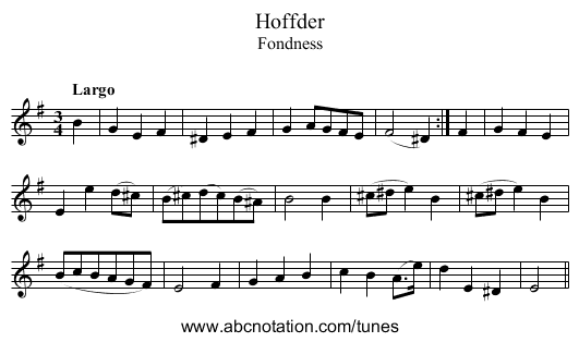 Hoffder - staff notation