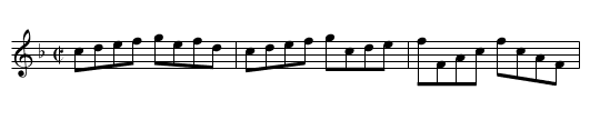 Hoffedd y Brenhin - staff notation