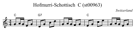 Hofmurri-Schottisch  C (st00963) - staff notation
