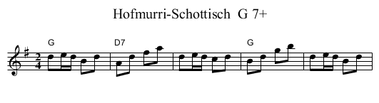 Hofmurri-Schottisch  G 7+ - staff notation