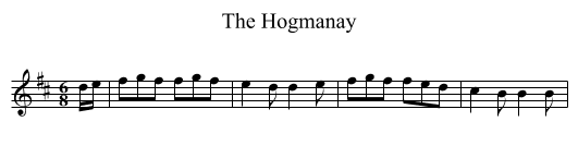 Hogmanay, The  - staff notation