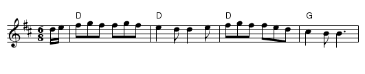 Hogmany Jig - staff notation