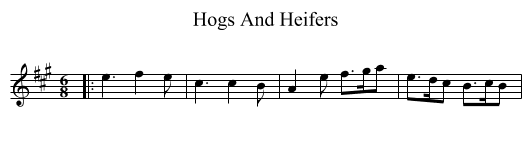 Hogs And Heifers - staff notation