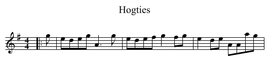 Hogties - staff notation