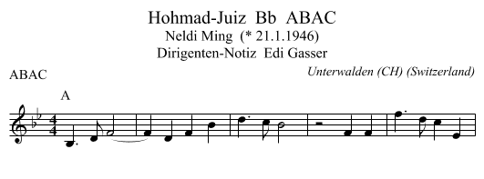 Hohmad-Juiz  Bb  ABAC - staff notation