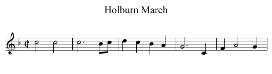 Holburn March - staff notation