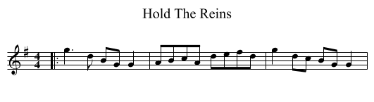 Hold The Reins - staff notation