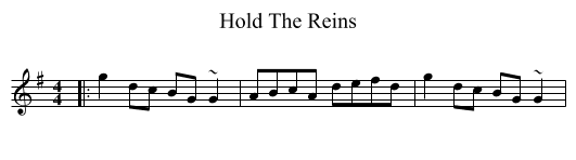 Hold The Reins - staff notation