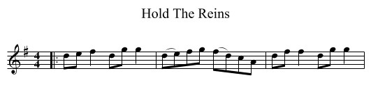 Hold The Reins - staff notation