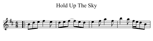 Hold Up The Sky - staff notation