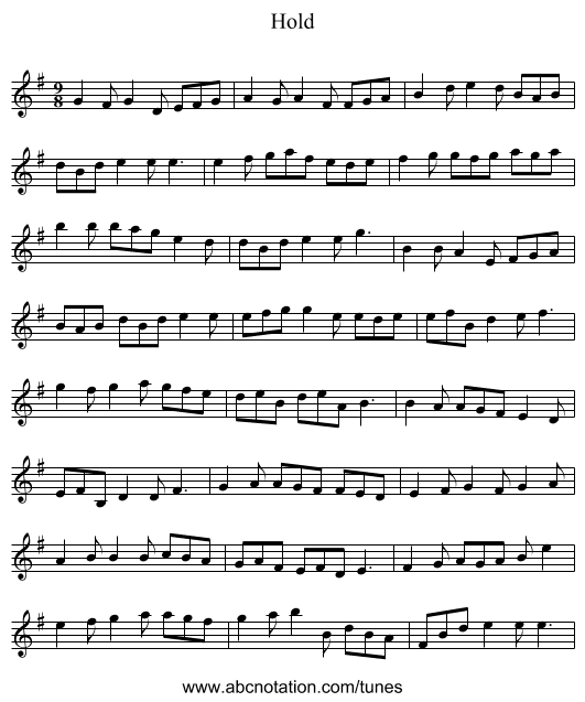 Hold - staff notation