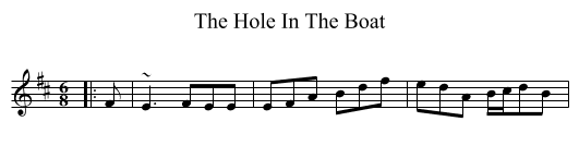 Hole In The Boat, The  - staff notation