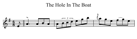 Hole In The Boat, The  - staff notation