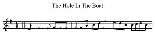 Hole In The Boat, The  - staff notation