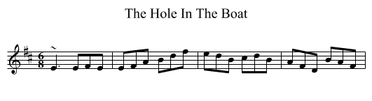 Hole In The Boat, The  - staff notation