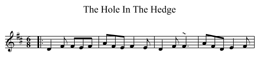 Hole In The Hedge, The  - staff notation