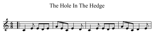 Hole In The Hedge, The  - staff notation