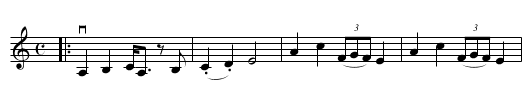HOLE IN THE WALL - staff notation