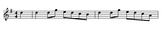 Holeywell's Hornpipe - staff notation