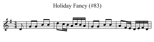 Holiday Fancy (#83) - staff notation