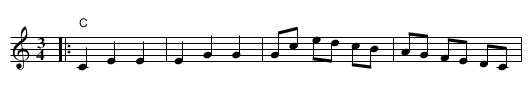 Hollolan valssi - staff notation