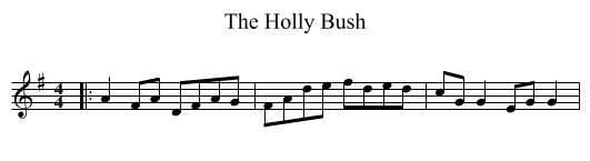 Holly Bush, The  - staff notation