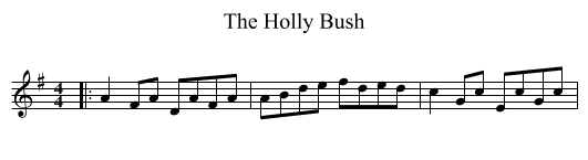 Holly Bush, The  - staff notation