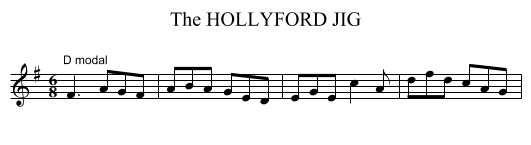 HOLLYFORD JIG, The - staff notation